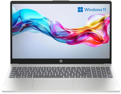 HP Laptop 15-fc0020sl, PC Portatile 15, Display 15.6 FHD Antiriflesso, Notebook, AMD Ryzen 3 7320U, 8GB RAM, 256GB SSD, AMD Radeon, Windows 11, Computer Portatile, Argento, QWERTY