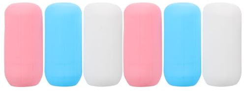 Mikikit Set 6 Copribottiglie da Viaggio in Silicone Estensibile Manicotti Elastici a Tenuta Stagna per Flaconi di Lozione Shampoo e Balsamo Protezione Anti-Perdita per Accessori di