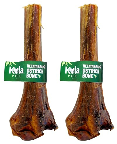 Ostrich Bones for Dogs Metatarsus 100% Natural Long-Lasting Dog Chew 2 Pack
