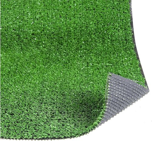 LoviStore Erba Sintetica Prato Erbetta Effetto Reale Spessore 15mm Rotolo Tappeto Drenante Manto Verde Tagliabile Artificiale Resistente per Esterno Balconi Giardino (1x15 mt)