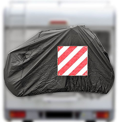 ProPlus Fahrradschutzhülle für 2 Fahrräder mit Einschubtasche für Warntafel schwarz
