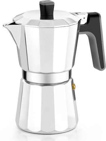 BRA Perfecta – Cafetera Italiana Inducción, Aluminio, capacidad 12 tazas, color plata