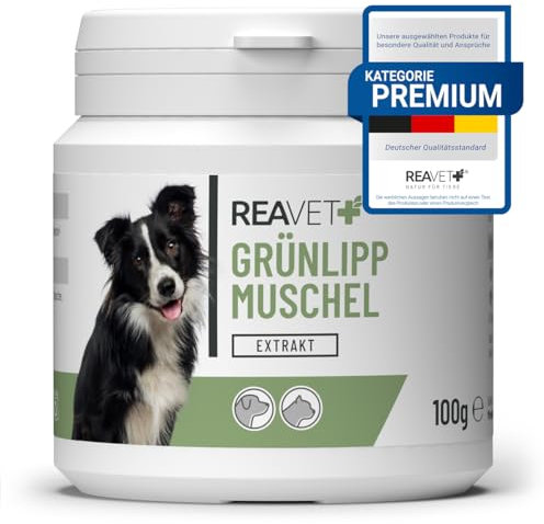 Poudre de concentré de moules à lèvres Vertes ReaVET Chien 100g, Poudre de moules à lèvres Vertes Chien, Chiens de moules à lèvres Vertes Forte Dose après arthrose traitée