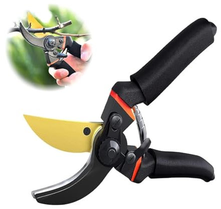 ChAusa Sécateur Ciseaux à Rosiers de Dérivation Ciseaux de Vigne Tranchants,Sécateur de Précision,Sécateur de Vigne Antidérapant,Coupe de Contournement pour Branches,Fleurs,Arbres Fruitiers