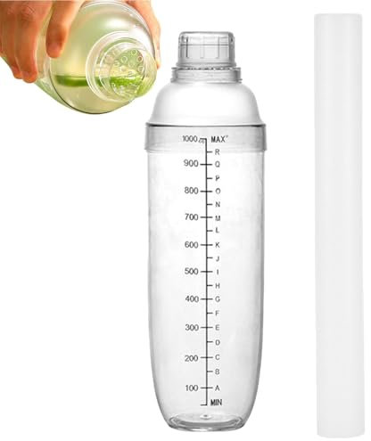 Cocktail Shaker Set - Klar Shaker-flaska, Drink Shaker | Cocktail Shaker Set Bar Shaker Set med citronhammare Stor kapacitet Cocktail Shaker Kit för drinkmixers, Cocktail Shaker Muggar, Bar Party