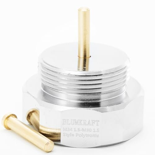 Adaptador radiador M34 x1.5 hembra tipo POLYTRONIC (prototipo) a cabeza termostática M30x1.5 macho: adapta su válvula de radiador para adaptarse a termostatos modernos y inteligentes en M30.