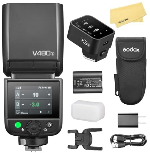 Godox V480S V480 S TTL Camera Flash with Godox X3-S X3S Flash Trigger for Sony Camera Flash Speedlite Light,GN50,2.4G HSS 1/8000s,650 Full-Power Flashes,1.7s Recycle Time