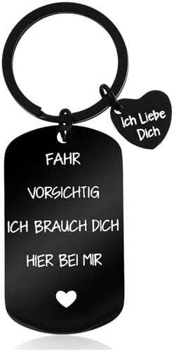 Fahr Vorsichtig Schlüsselanhänger Glücksbringer Schutzengel Auto Ich liebe Dich Adventskalender Füllung Männer Führerschein Bestanden Geschenk Führerscheinprüfung für Frauen Ihn Freund Ehemann Papa