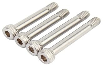 YAKUFAST M2 .5 M3M4 Grade 12.9 vis à tête creuse partiellement filetée Allen hexagone demi-dent boulon épaulement nickelage/noir(Nickel Plating,M4x20mm-20pcs)
