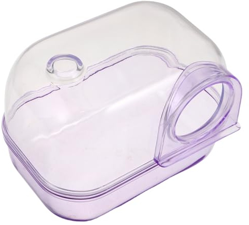 Gatuida Chinchilla Bath Pet Grooming Tub Chinchilla Sand Bath Tub Sand Container Small Animal Habitat Lavender PC