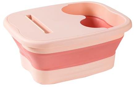 Vasca per pedicure, vasca da bagno con massaggiatore, maniglia per il trasporto, secchio portatile per bagnare i piedi