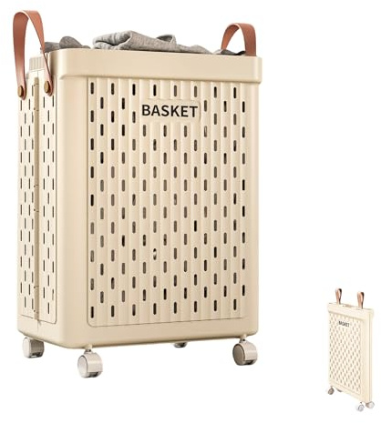 MAGIC SELECT Cesto para Ropa Sucia con Ruedas (50×32×23 cm)