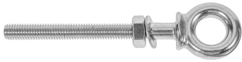 Toyvian Tornillo de Ojo de Elevación de Acero Inoxidable con Tuerca y Arandela Resistente y Duradero para Uso Marino y Exterior Gancho de Anillo para Fijación y Suspensión Industrial