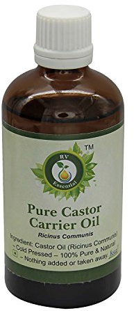 Castor Oil | Ricinus Communis | Cold Pressed Castor Oil | For Hair Growth | For Eyelashes | For Eyebrows | 100% Pure Natural | Cold Pressed | 5ml | 0.169oz By R V Essential