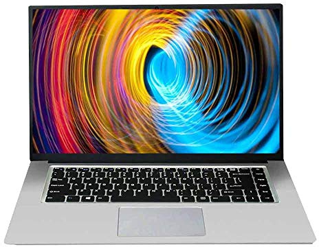 HSW HD 15,6 tums bärbar dator Windows 10 hem notebook 4G RAM 128G lagring Intel Atom Quad Core Ultrabook med USB 3.0 HDMI, tunn och lätt PC dator SILVER