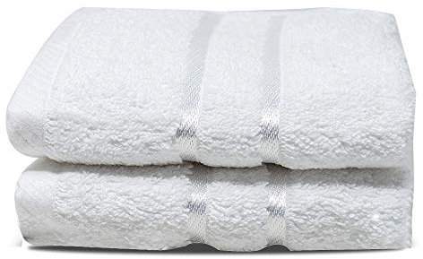 Towelogy® 600GSM Cotton Washcloths Multipack Quick Dry Flannels Face Towels Hotel Spa Bathroom Make Up Remover Cloths 30x30cm (White, Pack Of 2)