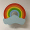 Clevere Kids Kinder-Wandlampe Alle meine Tiere | Handarbeit aus der EU | hochwertige Leselampe, Nachtlicht aus Holz | E14 (Regenbogen)