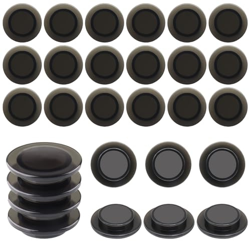 ZDZBLX Fridge Magnets 28 Pack, Strong Refrigerator Magnets Small Heavy Duty Mini Magnet, Cute Round Magnets for Whiteboard Fridge Locker Classroom Office Use, Decorative Black Magnet for Home, School