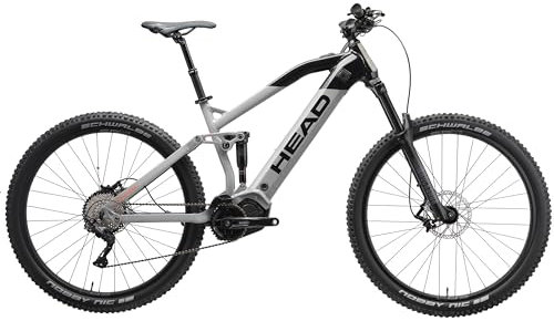 HEAD Unisex - Adult Durango 1.0 Full Suspension E-Mountain Bike E-Fully, Grey/Black, 43