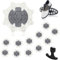 GLGHMH 12pcs Golf Spikes, Beige Replacement Golf Shoe Studs with Golf Spike Wrench, Stability and Comfort Golf Shoe Accessories Fits Most Golf Shoes