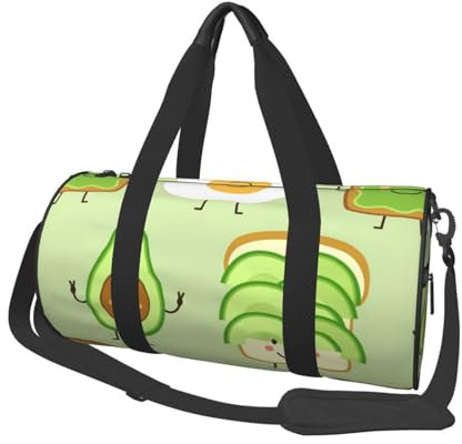 Avocat Mignon, Pain grillé et œuf Frit, Sac de Voyage de Grande capacité, Sac à Main Rond, Sac de Voyage de Sport, fourre-Tout, Sac de Fitness
