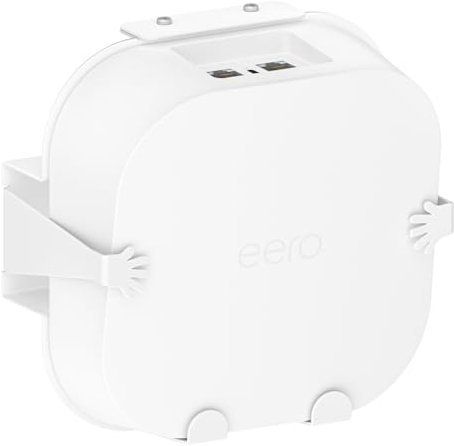 Rimous Metal Wall Mount for eero Pro 6e Mount and Pro 6 Mesh Wi-Fi Router Wall Mount Shelf - Space Saving Bracket Holder for eero Pro 6 Wall Mount, eero Pro 6e Wall Mount with Wire Organizer