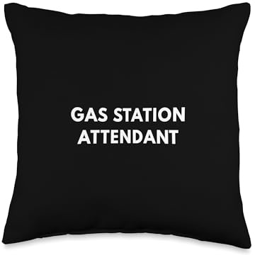Gas station attendant Throw Pillow