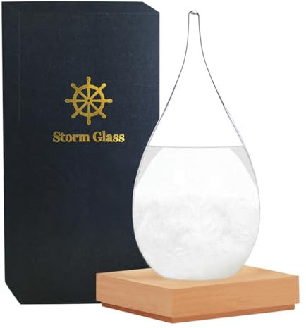 Storm Glass Weather Predictor, Teardrop Shaped Weather Forecast Weather Station, Indoor Decorative Bottle, Home and Desktop Decorative Teardrop Weather Forecast Bottle, Thanksgiving Christmas Gifts