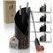 Heimfleiss® Kaminbesteck Schwarz Modern | Ofenbesteck Kaminbesteck Set | Kaminzubehör mit Edelstahl Griffen | Robustes Kaminset aus Schürhaken & Kehrset | Kaminofen Besteck | Kamingarnitur für Ofen