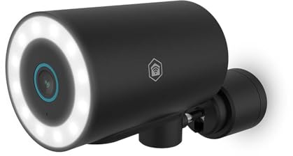 NEDIS Smart 4K Wi-Fi 6 utomhuskamera, motoriserad CCTV med rörelsesensor, AI mänsklig detektion, mörkerseende, tvåvägsljud, siren och spotlight, moln- eller microSD-lagring, IP65 väderbeständig