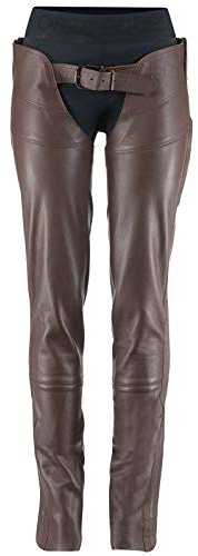 HORZE Blake Leather Full Chaps - Dark Brown - L