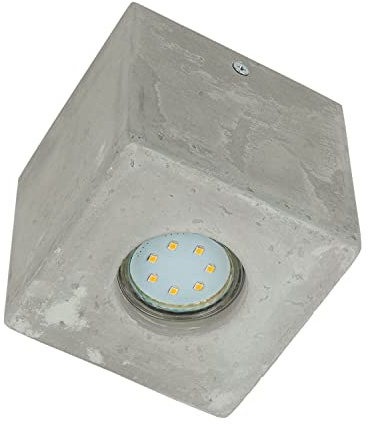 Faretto da superficie in cemento grigio GU10 variabile 10x10x10 cm quadrato per corridoio interno cucina lampada in cemento plafoniera lampada da soffitto