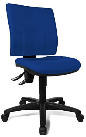 Topstar Bürodrehstuhl höhenverstellbar mit Bandscheiben Schreibtischstuhl Drehstuhl Bürostuhl blau 210151 Kunststoff