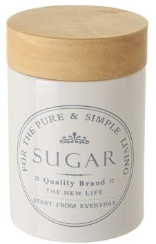 Azucarero con Tapa de Stoneware Blancos Modernas para Cocina Nórdica (Azucarero)