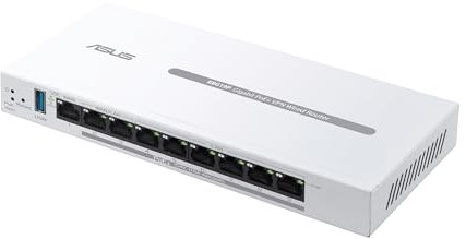 ASUS ExpertWifi EBG19P - Router con Cable Gigabit PoE de 8 Puertos + VPN, 123 W, fácil gestión centralizada con la aplicación ExpertWiFi, Firewall de 7 Capas