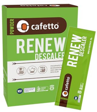 Renew Entkalker (Packung mit 6 Beuteln) Entwickelt für Espressomaschinen, Boiler und Kaffeebrauer Sichere Anwendung auf Aluminium, Messing und Edelstahl