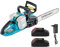 Motosierra bateria Compatible para Makita 18V, Motosierra bateria 16 pulgadas, motosierra eléctrica 1500 W con engrasadora automática, para jardinería, poda (con 2 baterías, 1 cadena)