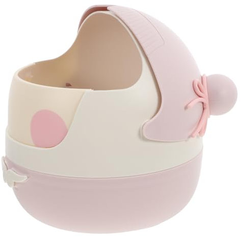 NUOBESTY Linda papelera con tapa abatible papelera rosa papelera de escritorio bote de basura de mesa lindo bote de basura de escritorio mini bote de basura con tapa páginas