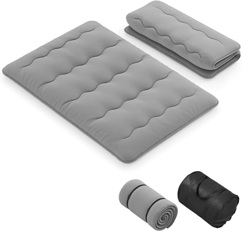 GIANTEX Materasso Futon Giapponese 140x200 cm, Materasso da Pavimento 10cm di Spessore, Tatami Tatami Futon Materasso Pieghevole e Portatile, Materasso Pieghevole per Tatami, Materasso Rullo con
