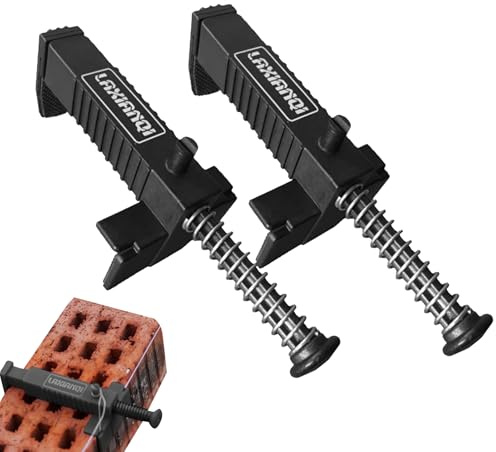Brick Liner Runner – Engineering PP Stainless Steel | Wire Drawer Bricklaying Tool | Fixer Line Clips | Wire Drawer Accurate Brick Liner Clamps for Construction Masonry Use