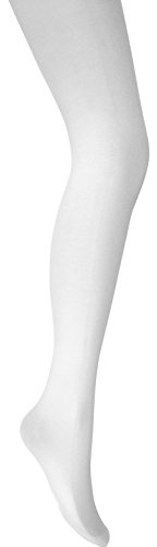 MYSASI - Medias opacas para mujer de 100 den, talla M. Blanco brillante.