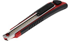 GEDORE red Cúter con 5 cuchillas de recambio, Ancho 9 mm, Pequeño, Cuchillas para romper, Metal, Manejable con una sola mano, Longitud 145 mm, R93200010
