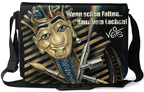 Veit'S Gute Laune Tasche Schultertasche Schultasche College Tasche mit Motiv Tutveit Amun - TAB0221