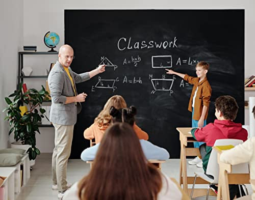 Blackboard Film Self-Adhesive Black Matt – Chalk Film Self-Adhesive Blackboard Film Matt Black as Blackboard for Wall or DIY Chalkboard (250 x 45 cm)