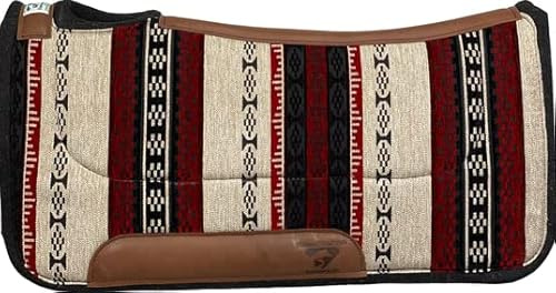 Diamond Wool Contoured Felt Ranch Western Saddle Pad for Horses 30x30-1 Thickness, Spirit