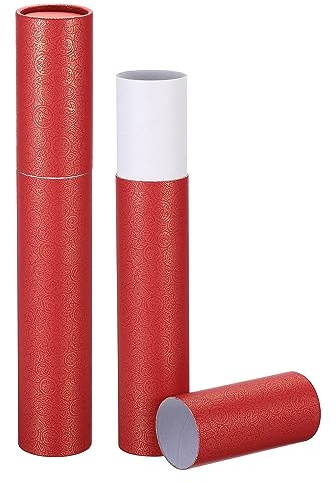 PATIKIL 2 Paquet 2 Pouces x 13 Pouces Affiche Tube Rouge