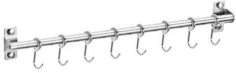 BOKIOESDE Rostbeständiga bestickställ Hållbara och långvariga utrymmesbesparande köksredskapsställ i rostfritt stål Enkel att installera, Enkelstång+50cm+8