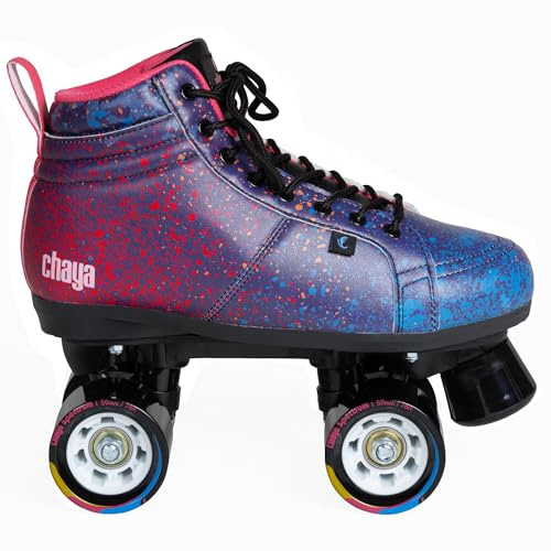 Chaya Patines de ruedas para hombre y mujer, diseño retro, color azul