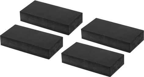 PATIKIL Rubber Anti-Vibration Pads, 4 Pcs Square Vibration Isolation Mats 4 x 2 x 0.8 for HVAC Air Conditioner Air Compressor Washer Dryer, Black