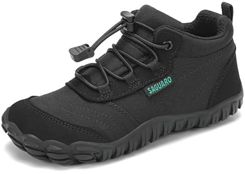 SAGUARO Kinder Barfußschuhe Atmungsaktiv rutschfest Wanderschuhe Leicht Barefoot Minimal Sneaker Gr.33